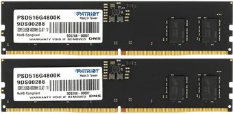 Оперативная память Patriot Signature Line 2x8ГБ DDR5 4800 МГц PSD516G4800K