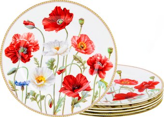 Набор тарелок Elan Gallery Маки 420316_3 (New Bone China)