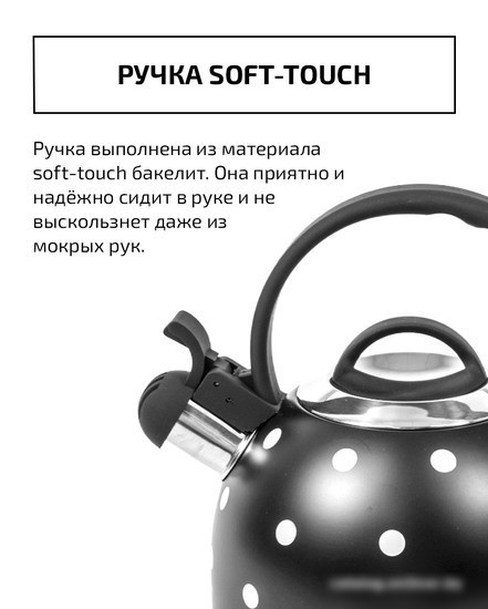 Чайник со свистком TimA WTK135BLK