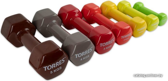 Гантель Torres PL522207 5 кг (коричневый)