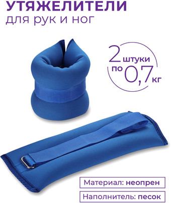 Комплект утяжелителей Indigo SM-261 (синий)