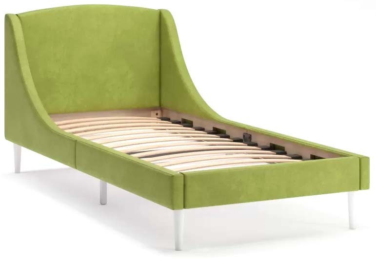 Кровать MONOFIX Лотти 90x200 (микровелюр/оливковый)