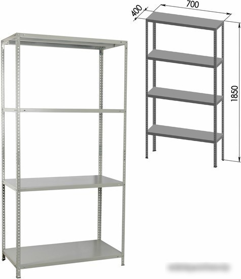 Стеллаж Brabix Ms-185/40/70-4 291103
