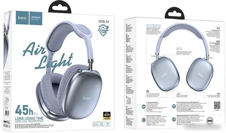 Наушники Hoco W35 Air (синий)