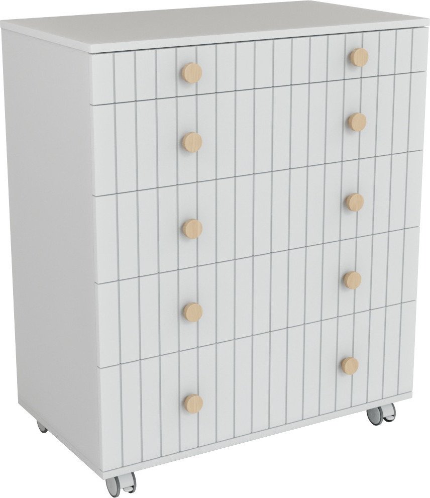 Детский комод Incanto Lunna Charm МДФ 800/5 PK-0004/12mdf (белый)