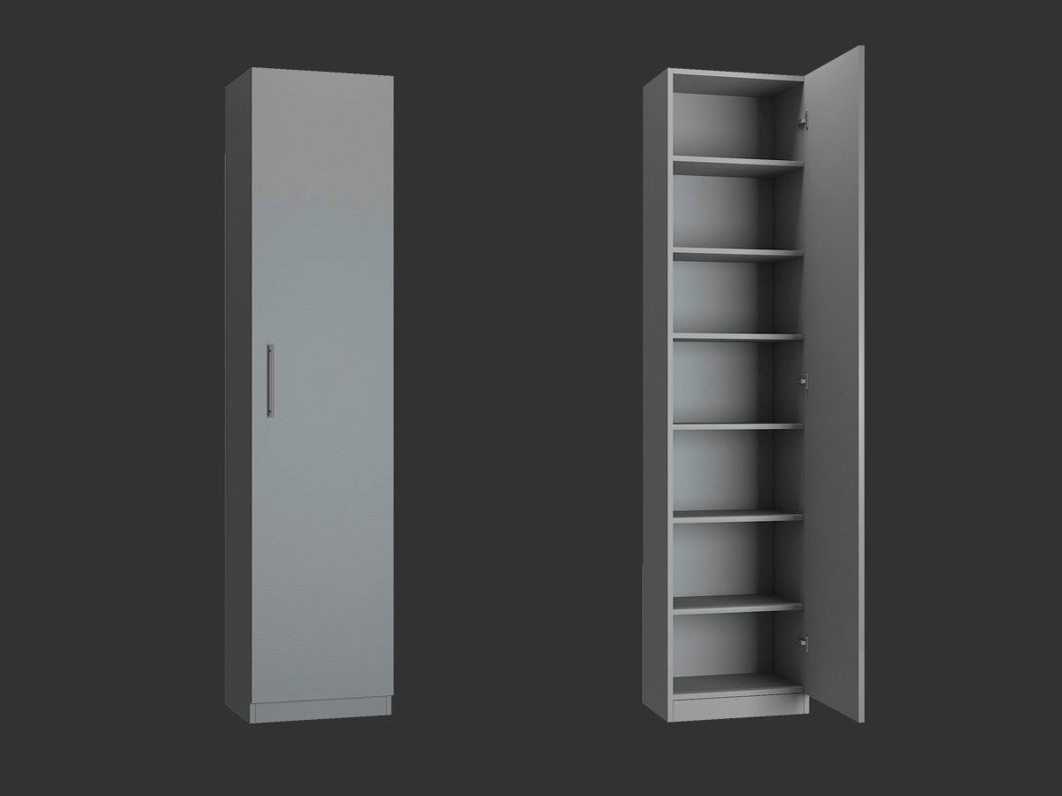 Шкаф-пенал Макс Стайл Falcon Fidji Egger 240x50x50 8C5050 (серый пыльный U732 ST9)