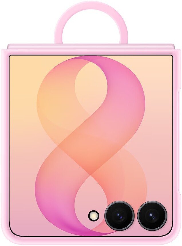 Чехол для телефона Samsung Silicone Ring Magnet Case для Samsung Galaxy Z Flip8 (розовый)