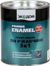 Грунт-эмаль Экодом По ржавчине 3 в 1, 2.2 кг (красно-коричневый)