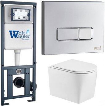 Унитаз подвесной WeltWasser Marberg 410 + Nesenbach 004 GL-WT + Mar 410 SE