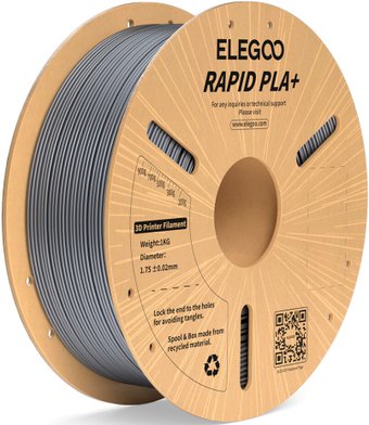 Филамент Elegoo RAPID PLA+ (1.75 мм, 1 кг, серебристый)