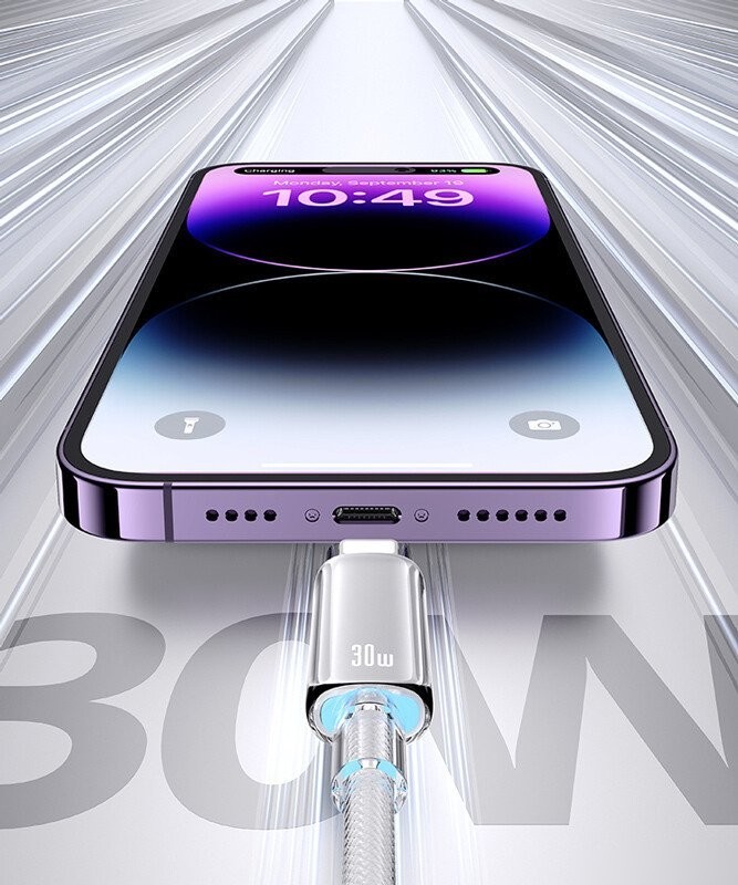 Кабель Usams US-SJ659 USB Type-С - Lightning (1.2 м, черный)