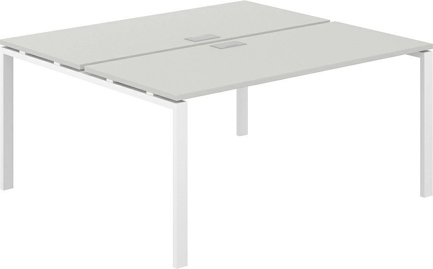 Офисный стол Norden 160х143.8х75 SG.246.SH.63.WH (белый/серый бархат)