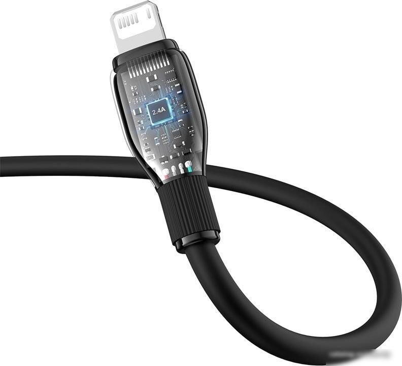 Кабель Baseus Pudding Series USB Type-A - Lightning (2 м, черный)