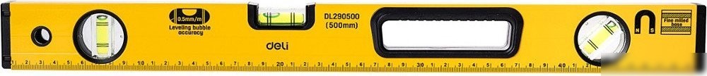 Уровень строительный Deli YS EDL290500 (500мм, магнит)