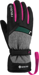Горнолыжные перчатки Reusch Flash Gore-Tex Junior 6261305-7771 (р-р 5, Black/Black Melange/Pink)