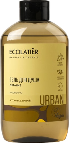 Косметика по уходу за телом Ecolatier Гель для душа Urban питание жожоба и папайя 600 мл