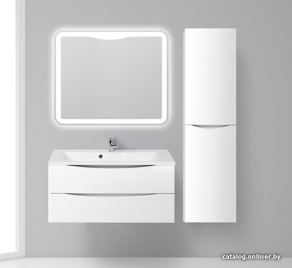 BelBagno Шкаф-пенал Fly-Marino-1500-2A-SC-BL-P-L (bianco lucido)