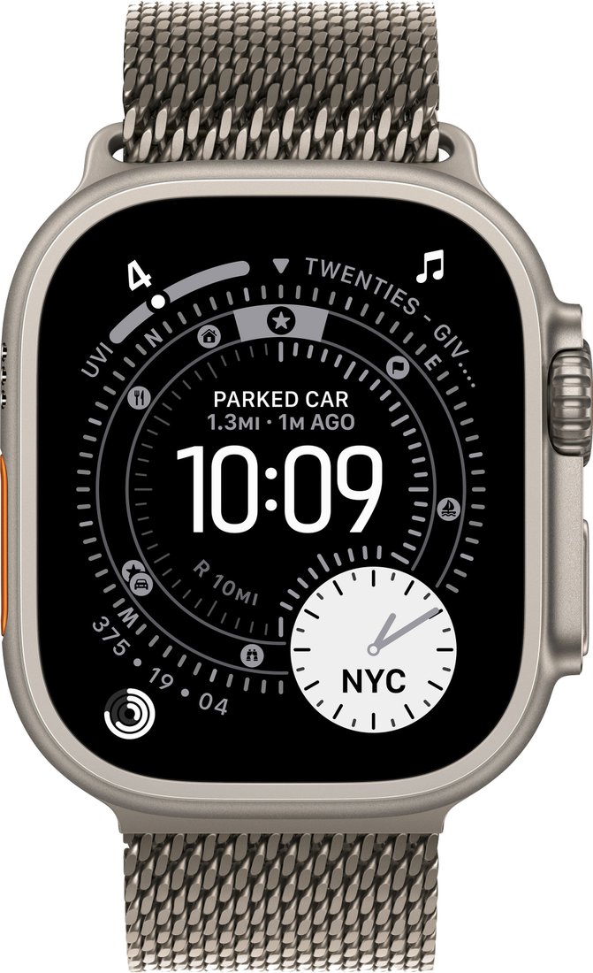 Умные часы Apple Watch Ultra 3 LTE 49 мм (титановый корпус, природный/природный, миланская петля S)