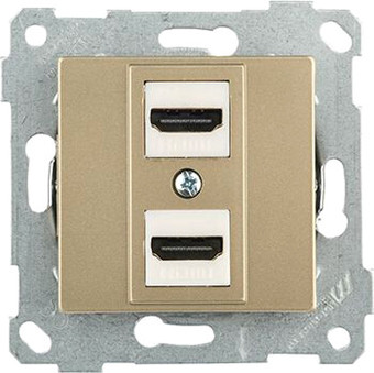 Розетка HDMI Mutlusan Rita 2200-458-0185 (золото доре)