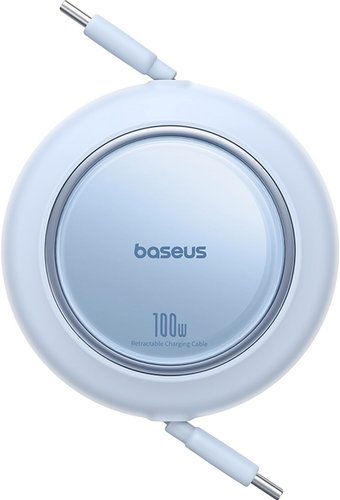 Кабель Baseus Free2Pull Mini Retractable Charging Cable 100W USB Type-C - USB Type-C (1.5 м, голубой)