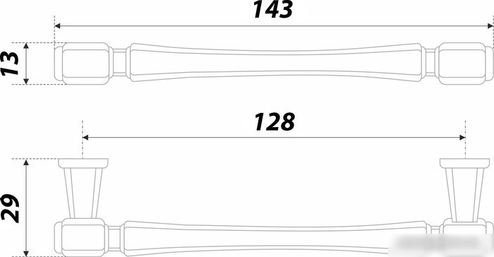 Ручка мебельная Boyard Greta RS310AB.4/128