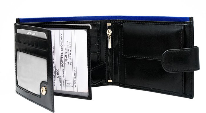 Кошелек Cedar Rovicky N992L-RVT (черный/синий)