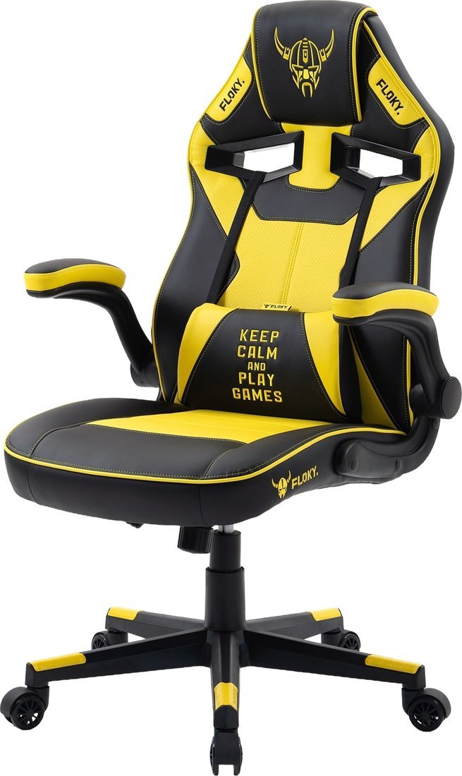 Игровое (геймерское) кресло FLOKY Asgard Yellow-Black (желтый/черный)