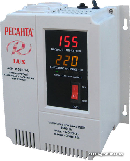 Стабилизатор напряжения Ресанта Lux АСН-1500Н/1-Ц Стабилизатор напряжения Ресанта Lux АСН-1500Н/1-Ц