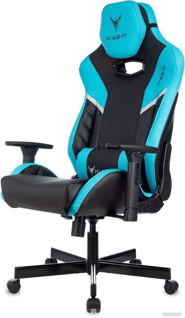 Игровое (геймерское) кресло Knight Thunder 5X (черный/голубой)