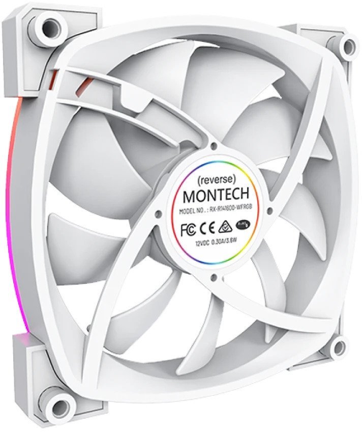 Вентилятор для корпуса Montech RX140 PWM Reverse (белый)