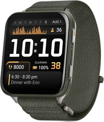Умные часы Garmin Venu X1 (титановый/зеленый)