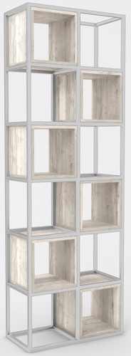 Стеллаж Hype Mebel Грос-2 70x210 (белый/древесина белая)