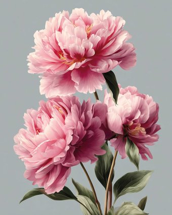 Алмазная мозаика Феникс+ Три пиона 71336