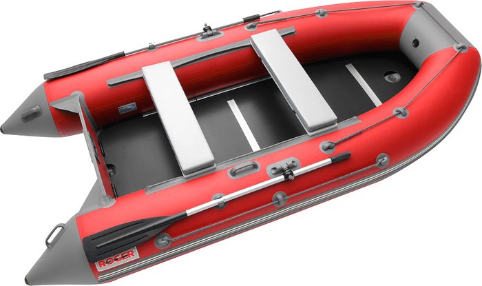 Моторно-гребная лодка Roger Boat Hunter Keel 3000 (малокилевая, красный/серый)