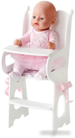 Стульчик для кукол Leader Toys Diamond Princess для кормления 71119 (белый)