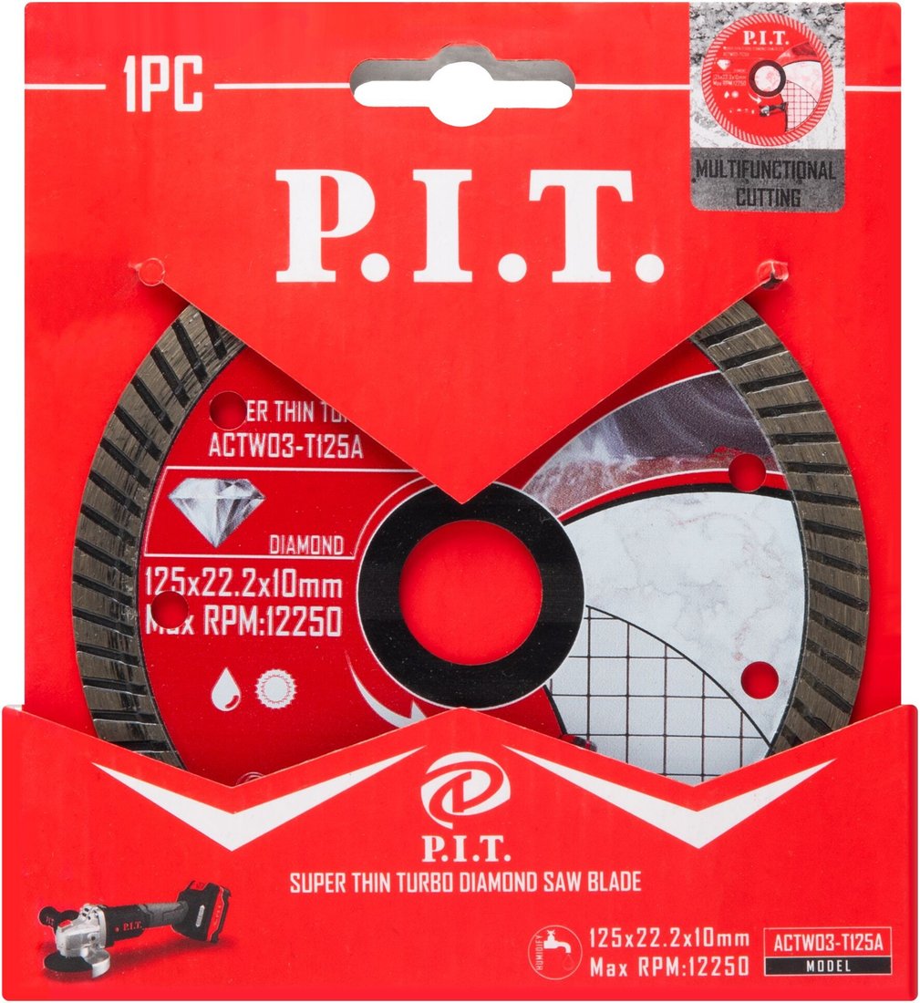 Отрезной диск алмазный P.I.T. ACTW03-T125A