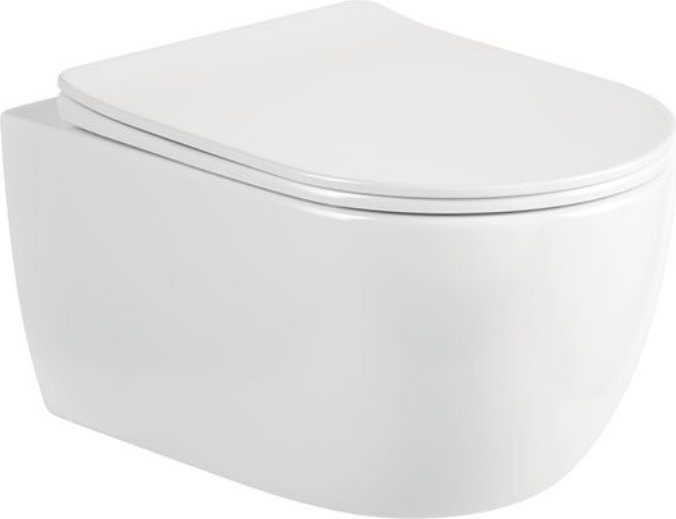 Унитаз подвесной Saniteco Rimless R-209W (белый)