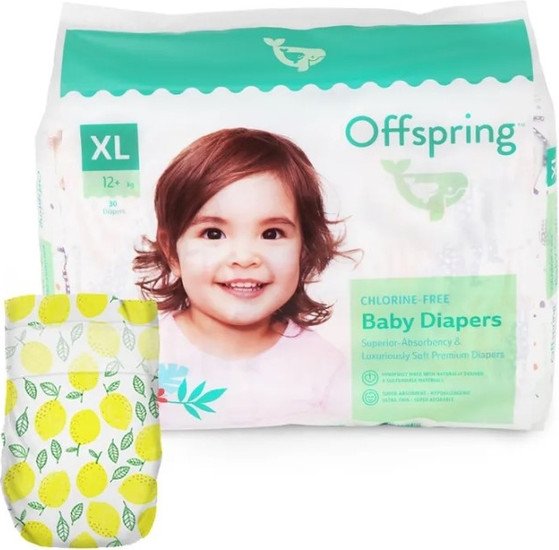 Подгузники Offspring XL 12+ кг Лимоны OF01XL30LM (30 шт)