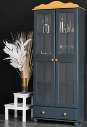 Шкаф-витрина Диприз Бритта Д.30012.3 (серый воск/антик)