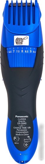 Машинка для стрижки Panasonic ER-GB40 (черный/синий)