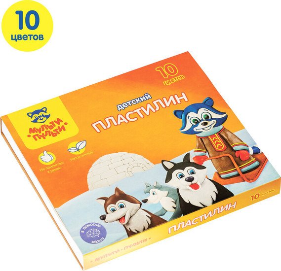 Пластилин Мульти-пульти Енот на Аляске ДП_10234 (10цв)