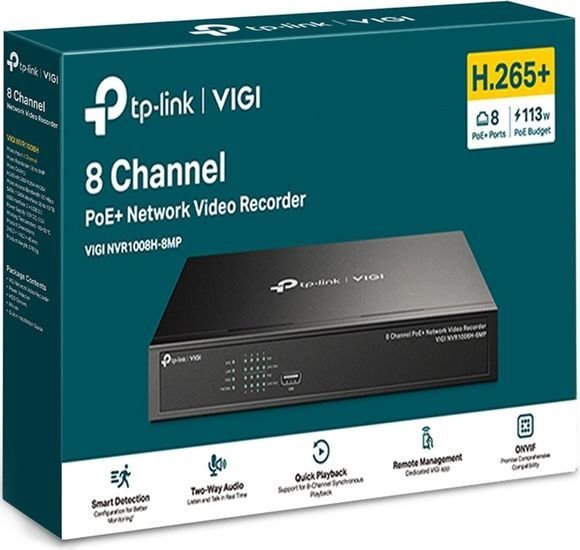 Сетевой видеорегистратор TP-Link Vigi NVR1008H-8MP