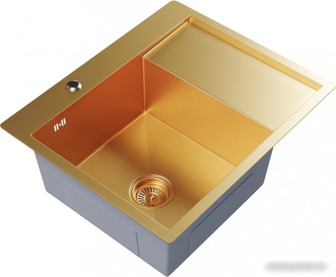 Кухонная мойка Mixline Pro 552924 (золото, с сифоном)