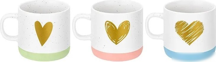 Набор кружек Elan Gallery New Bone China Сердце 230239
