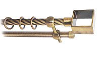 Карниз для штор Lm Decor Куб 177 2р витой (антик, 3.6м)