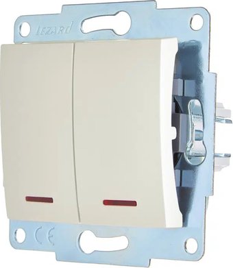 Выключатель Lezard Asti 7081-3088-112 (жемчужно-белый перламутр)
