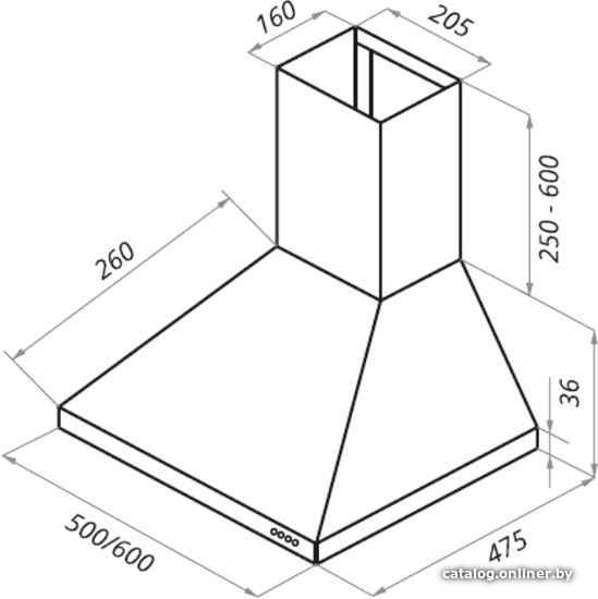 Кухонная вытяжка Schtoff Haus 60 (нержавеющая сталь)