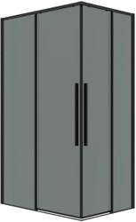 Душевой уголок Grossman Galaxy 120x70x195 300.K33.01.1270.21.10 (черный матовый/тонированное стекло)