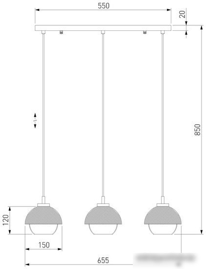 Подвесная люстра Евросвет Nocciola 50106/3 (Antique Bronze/Black)