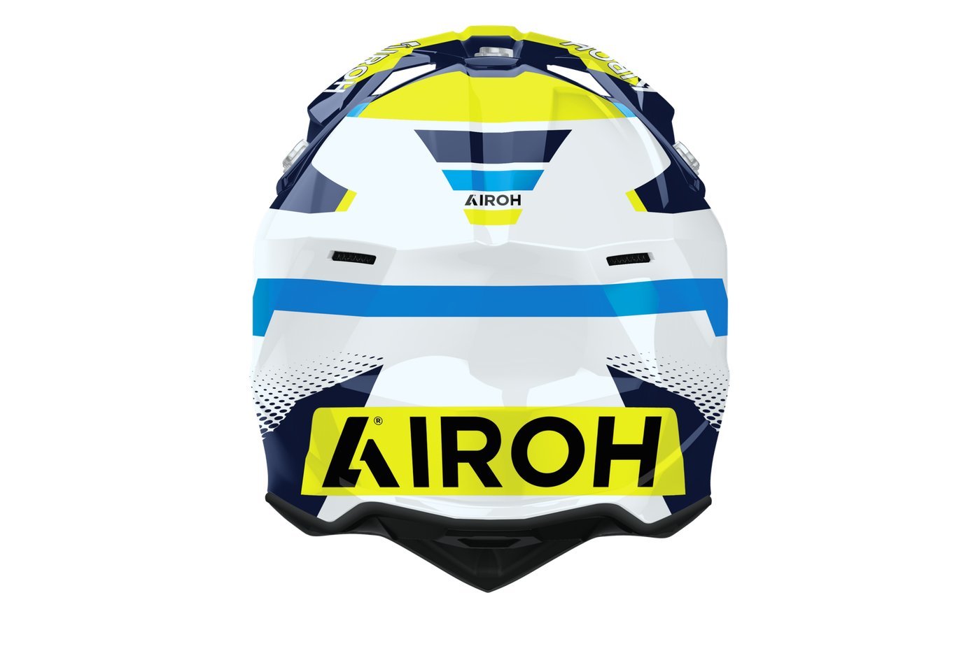 Мотошлем Airoh WRAAAP Vision WRAV31-XXL (XXL, желтый/синий глянец)